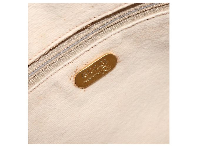 Borsa a Mano GUCCI GG Plus Supreme PVC Beige Oro Auth ep13270 D'oro - vista 18