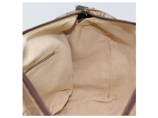 Borsa a Mano GUCCI GG Plus Supreme PVC Beige Oro Auth ep13270 D'oro - vista 19