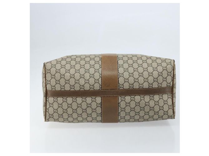 Borsa a Mano GUCCI GG Plus Supreme PVC Beige Oro Auth ep13270 D'oro - vista 5
