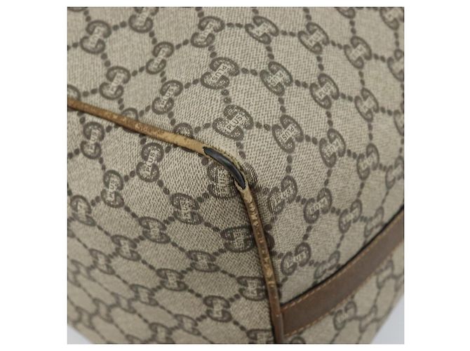 Borsa a Mano GUCCI GG Plus Supreme PVC Beige Oro Auth ep13270 D'oro - vista 9