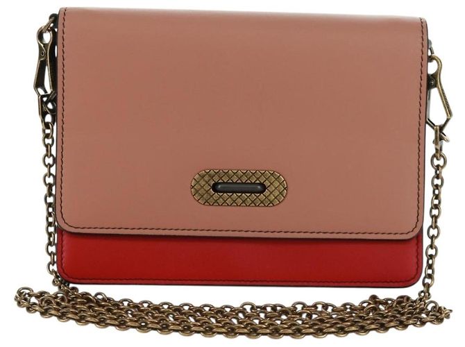 BOTTEGA VENETA Borsa a Spalla con Catena Pelle Rossa Oro Auth 158578SAV Rosso D'oro - vista 13