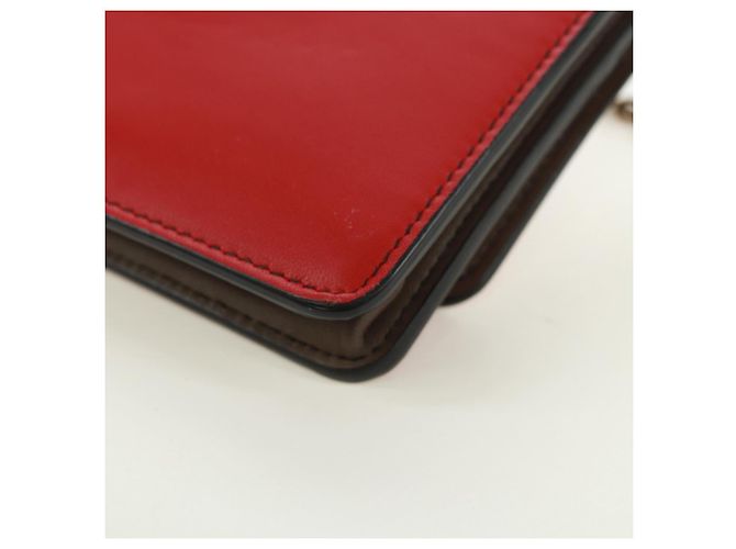 BOTTEGA VENETA Borsa a Spalla con Catena Pelle Rossa Oro Auth 158578SAV Rosso D'oro - vista 18