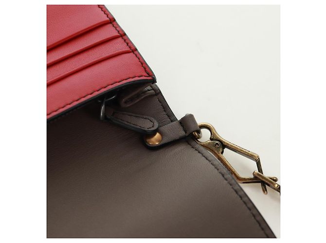 BOTTEGA VENETA Borsa a Spalla con Catena Pelle Rossa Oro Auth 158578SAV Rosso D'oro - vista 21
