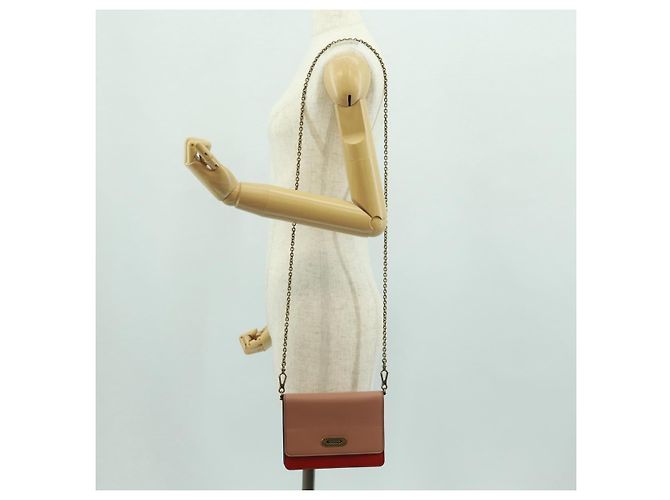 BOTTEGA VENETA Borsa a Spalla con Catena Pelle Rossa Oro Auth 158578SAV Rosso D'oro - vista 27