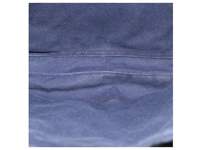 Hermès HERMES Fourre Tout Bassas MM Schultertasche Canvas Marine Silber Auth ti3713 Marineblau - Ansicht 11