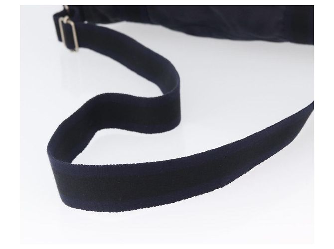 Hermès HERMES Fourre Tout Bassas MM Schultertasche Canvas Marine Silber Auth ti3713 Marineblau - Ansicht 7