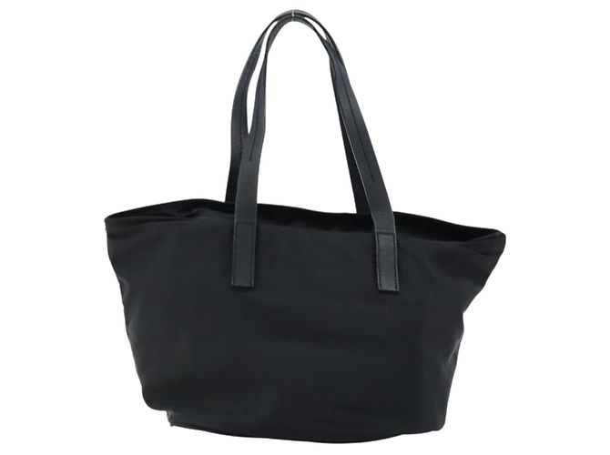 PRADA Borsa a mano in nylon nero argento Auth bs33442 - vista 2