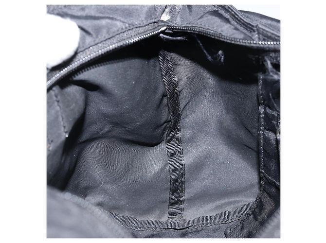 PRADA Borsa a mano in nylon nero argento Auth bs33442 - vista 20