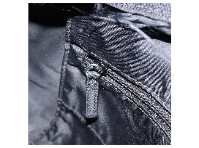 PRADA Borsa a mano in nylon nero argento Auth bs33442 - vista 21