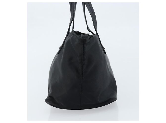 PRADA Borsa a mano in nylon nero argento Auth bs33442 - vista 3