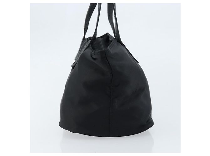 PRADA Borsa a mano in nylon nero argento Auth bs33442 - vista 4