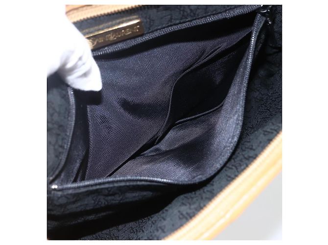 SAINT LAURENT Clutch Bag Leather Black Gold Auth am10700 Golden - view 11