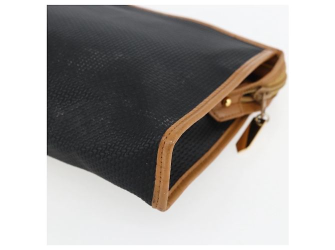 SAINT LAURENT Clutch Bag Leather Black Gold Auth am10700 Golden - view 15