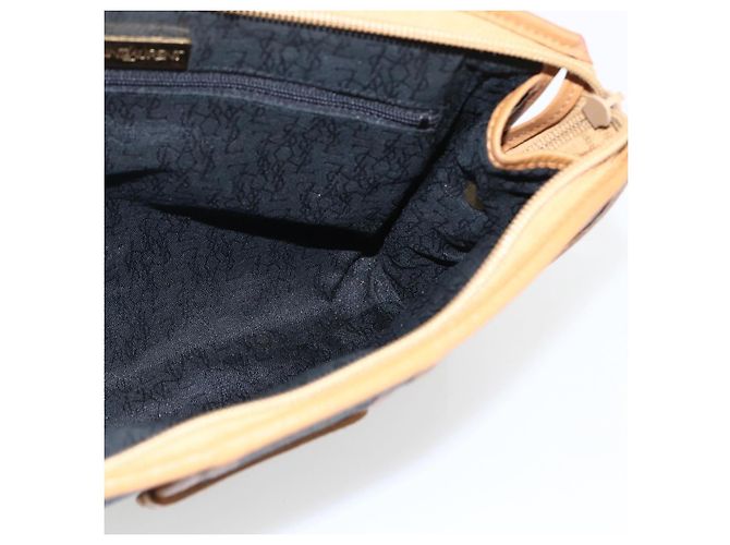 SAINT LAURENT Clutch Bag Leather Black Gold Auth am10700 Golden - view 17