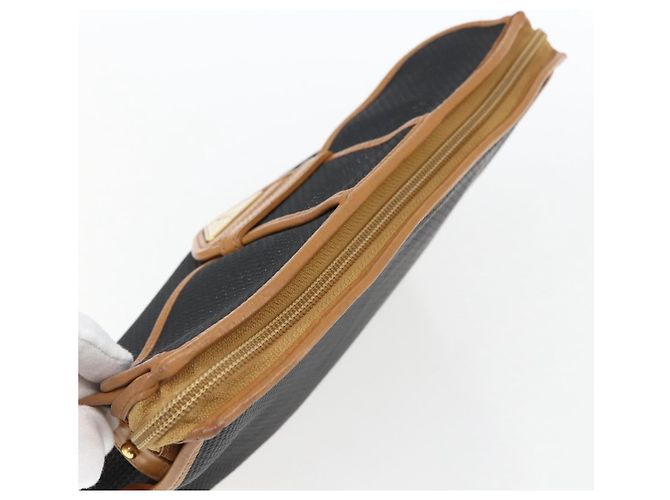 SAINT LAURENT Clutch Bag Leather Black Gold Auth am10700 Golden - view 5