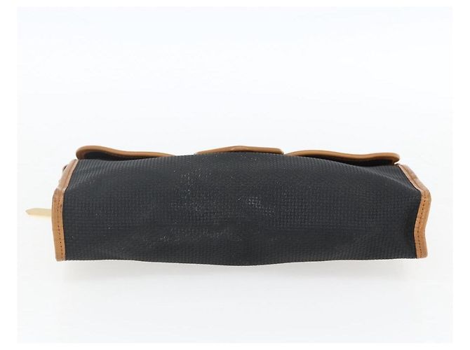 SAINT LAURENT Clutch Bag Leather Black Gold Auth am10700 Golden - view 6