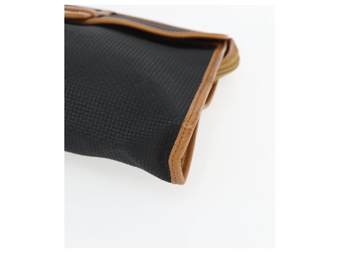 SAINT LAURENT Clutch Bag Leather Black Gold Auth am10700 Golden - view 7