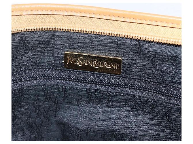 SAINT LAURENT Clutch Bag Leather Black Gold Auth am10700 Golden - view 9