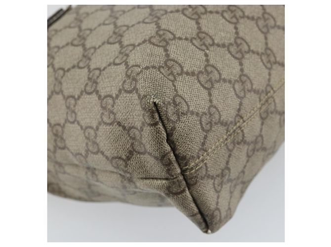 Gucci Borsa Tote GG Supreme in PVC beige argento 181086 Auth bs33438 - vista 16