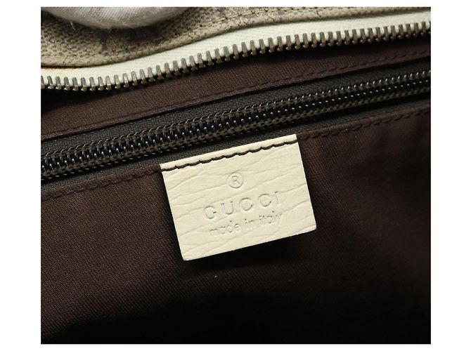 Gucci Borsa Tote GG Supreme in PVC beige argento 181086 Auth bs33438 - vista 18