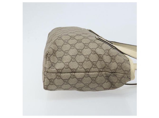 Gucci Borsa Tote GG Supreme in PVC beige argento 181086 Auth bs33438 - vista 3