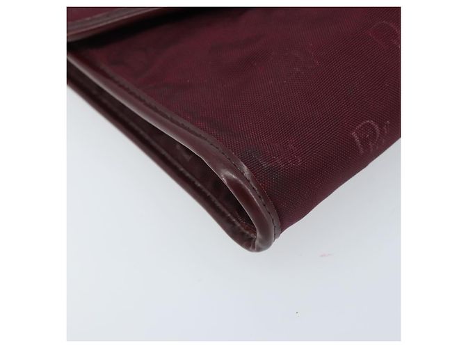 Borsa a Spalla con Catena Christian Dior Nylon Bordeaux Oro Auth ep13566 D'oro Bordò - vista 16