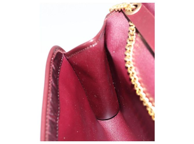 Borsa a Spalla con Catena Christian Dior Nylon Bordeaux Oro Auth ep13566 D'oro Bordò - vista 21
