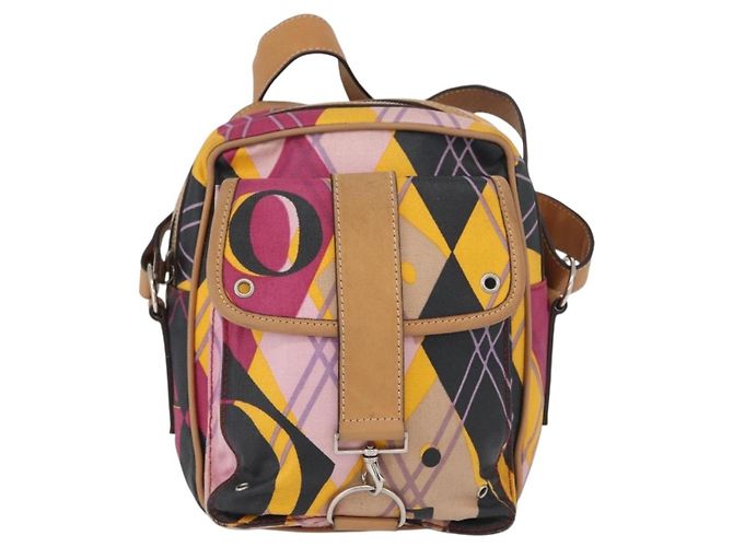 Borsa a Spalla Christian Dior in Tela Rivestita Multicolore Argento Autentica 170996 - vista 13