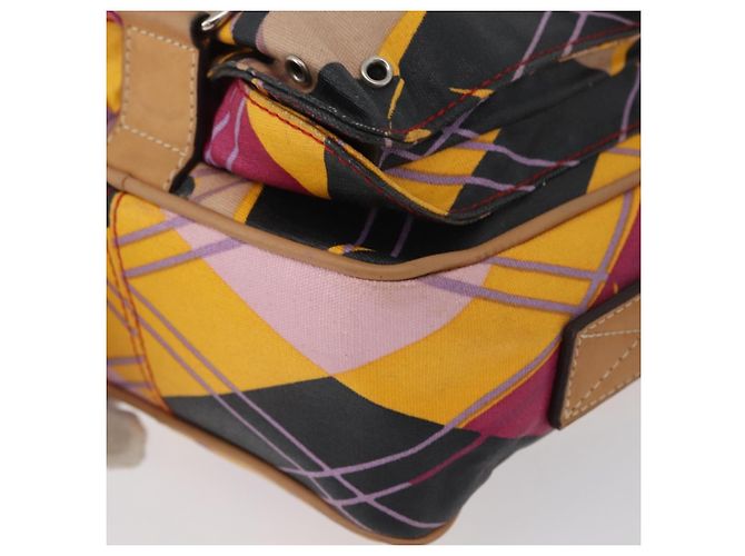 Borsa a Spalla Christian Dior in Tela Rivestita Multicolore Argento Autentica 170996 - vista 14