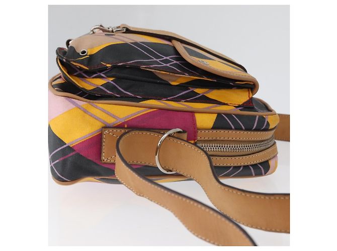 Borsa a Spalla Christian Dior in Tela Rivestita Multicolore Argento Autentica 170996 - vista 3