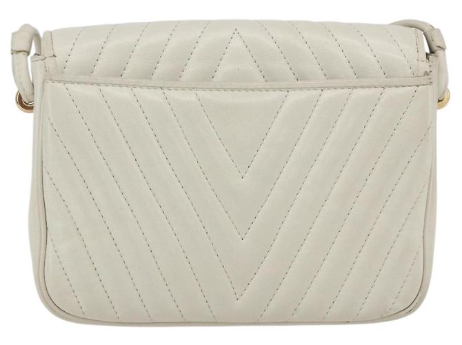 Valentino Borsa a Spalla in Pelle Bianca e Oro Auth 173552 Bianco D'oro - vista 2