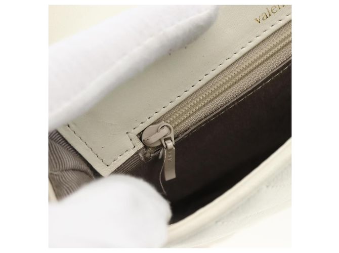 Valentino Borsa a Spalla in Pelle Bianca e Oro Auth 173552 Bianco D'oro - vista 21