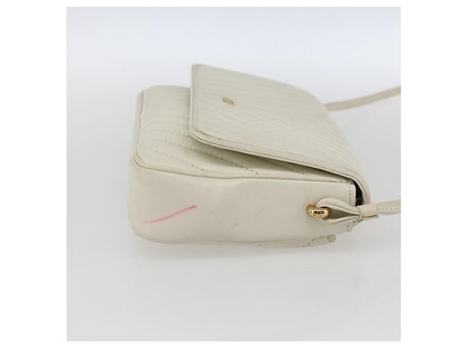 Valentino Borsa a Spalla in Pelle Bianca e Oro Auth 173552 Bianco D'oro - vista 4