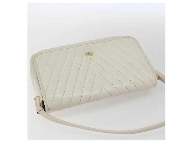 Valentino Borsa a Spalla in Pelle Bianca e Oro Auth 173552 Bianco D'oro - vista 6