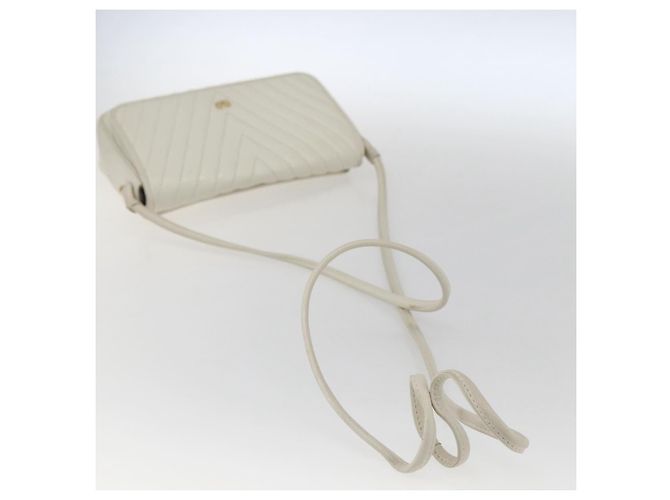 Valentino Borsa a Spalla in Pelle Bianca e Oro Auth 173552 Bianco D'oro - vista 7