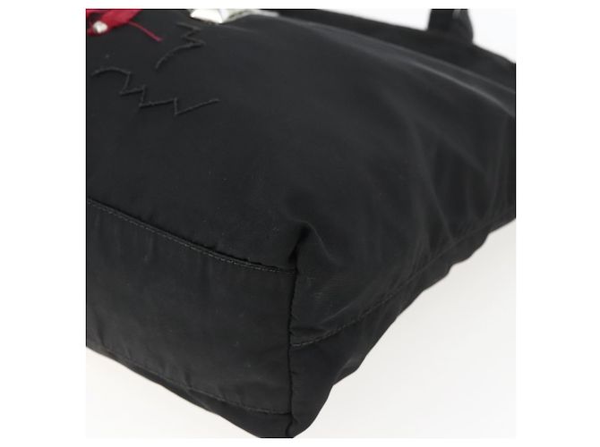 Prada Tote Bag aus schwarzem Nylon mit Silber authentisch 173530 - Ansicht 15