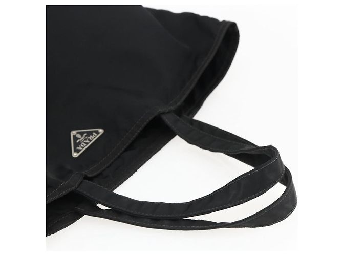 Prada Tote Bag aus schwarzem Nylon mit Silber authentisch 173530 - Ansicht 7