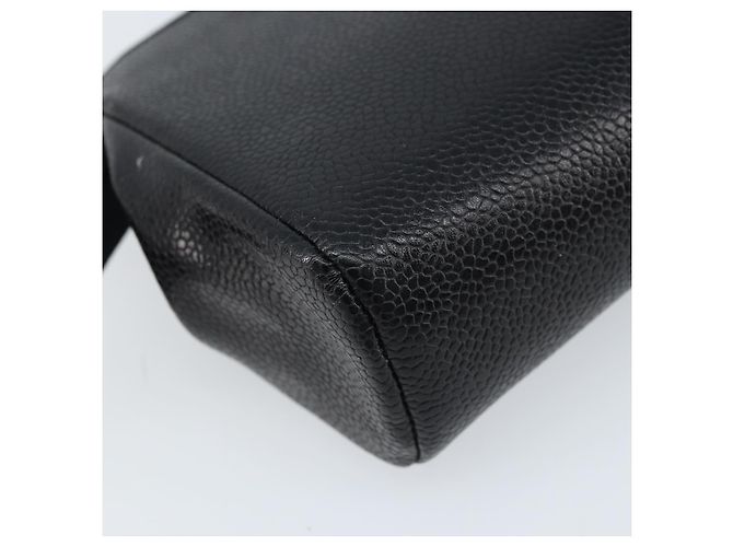 Pochette CHANEL in Pelle Caviar Nera Oro CC Auth bs33477 Nero D'oro - vista 16