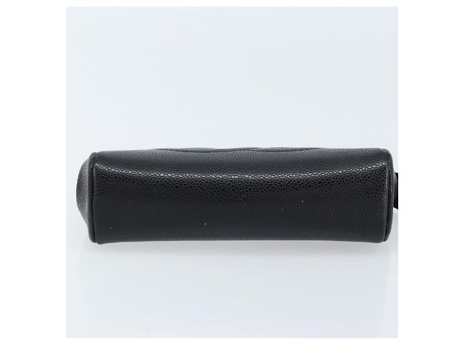 Pochette CHANEL in Pelle Caviar Nera Oro CC Auth bs33477 Nero D'oro - vista 6