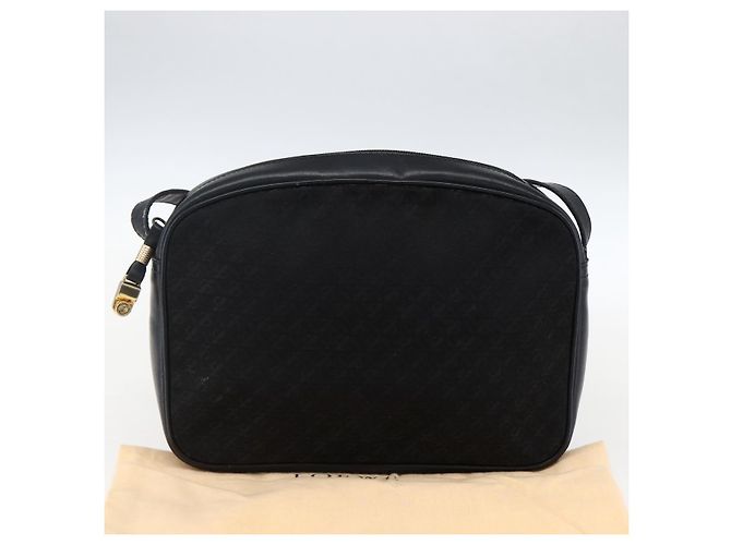 Borsa a Spalla LOEWE in Tela Pelle Nera Oro Auth 173644 Nero D'oro - vista 12