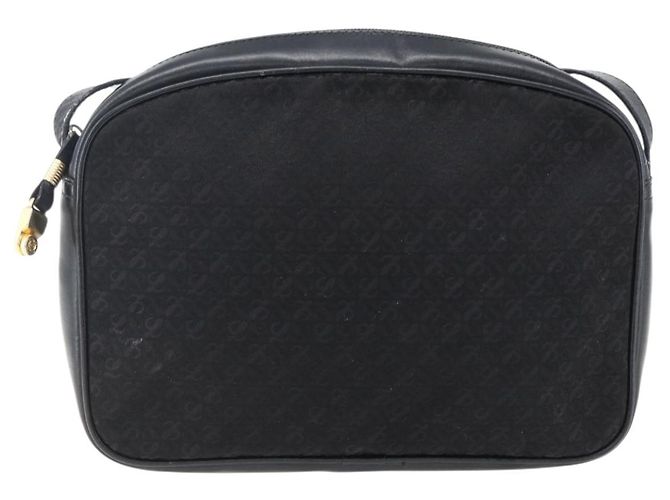 Borsa a Spalla LOEWE in Tela Pelle Nera Oro Auth 173644 Nero D'oro - vista 13