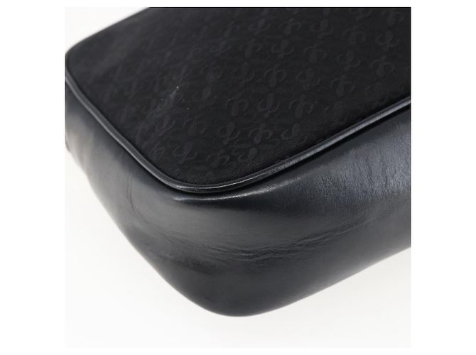Borsa a Spalla LOEWE in Tela Pelle Nera Oro Auth 173644 Nero D'oro - vista 15