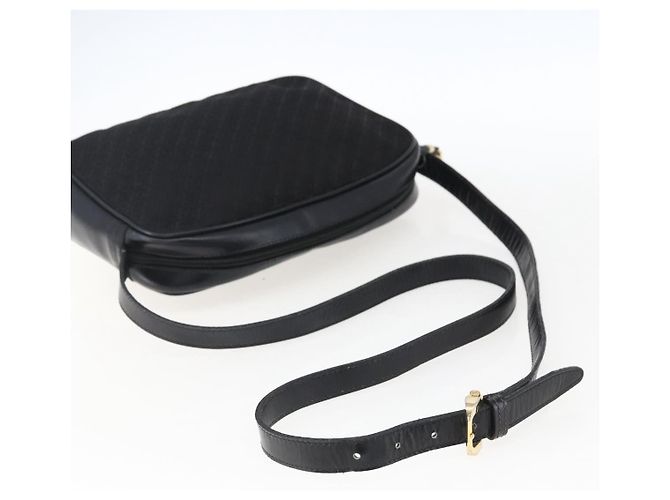 Borsa a Spalla LOEWE in Tela Pelle Nera Oro Auth 173644 Nero D'oro - vista 7