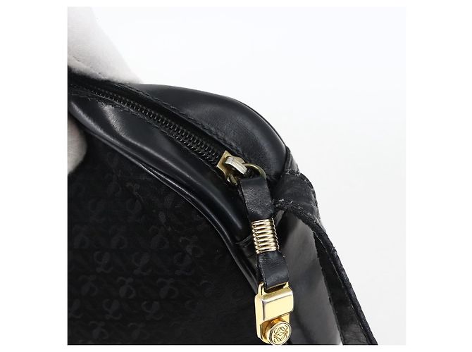 Borsa a Spalla LOEWE in Tela Pelle Nera Oro Auth 173644 Nero D'oro - vista 9