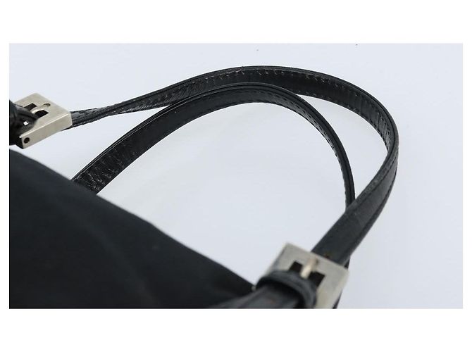 FENDI Handtasche aus schwarzem Nylon mit Silber authentisch bs33538 - Ansicht 8