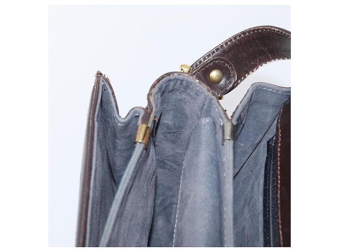 Céline Borsa a Spalla Celine C Sulky in Tela Marrone Oro Auth ep13505 D'oro - vista 21