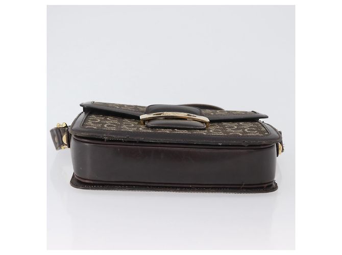 Céline Borsa a Spalla Celine C Sulky in Tela Marrone Oro Auth ep13505 D'oro - vista 5