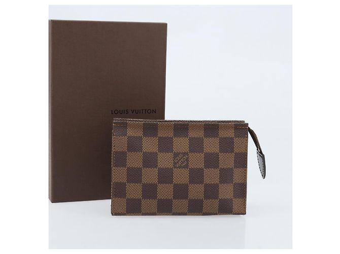 LOUIS VUITTON Poche Toilette 15 Damier Ebene N47548 Auth LV 172588V - vista 12