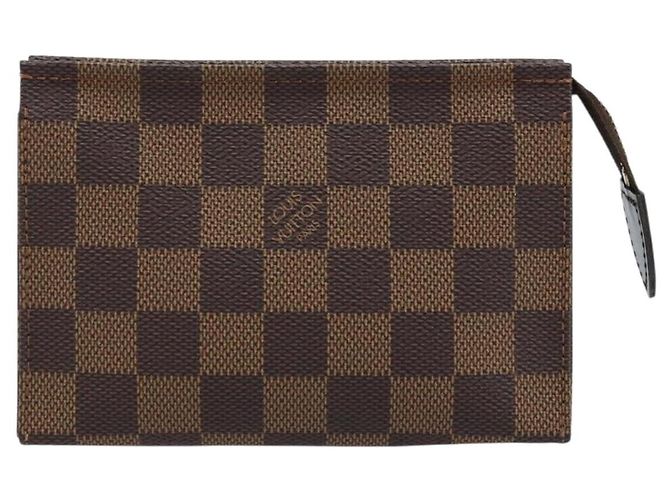 LOUIS VUITTON Poche Toilette 15 Damier Ebene N47548 Auth LV 172588V - vista 13