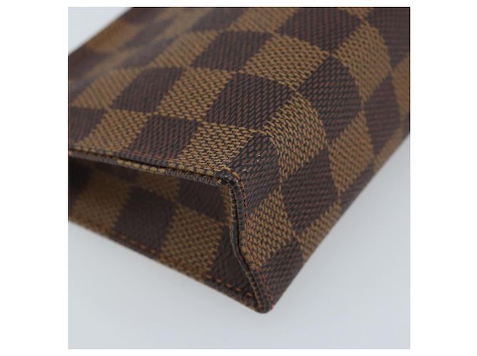 LOUIS VUITTON Poche Toilette 15 Damier Ebene N47548 Auth LV 172588V - vista 14